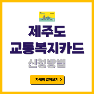 제주교통복지카드 신청