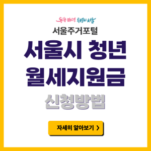 서울 청년월세지원금 신청