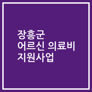 장흥군 어르신 의료비 지원사업
