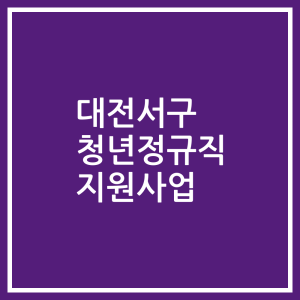 대전서구 청년정규직 지원사업