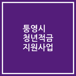 퉁영시 청년적금 지원사업